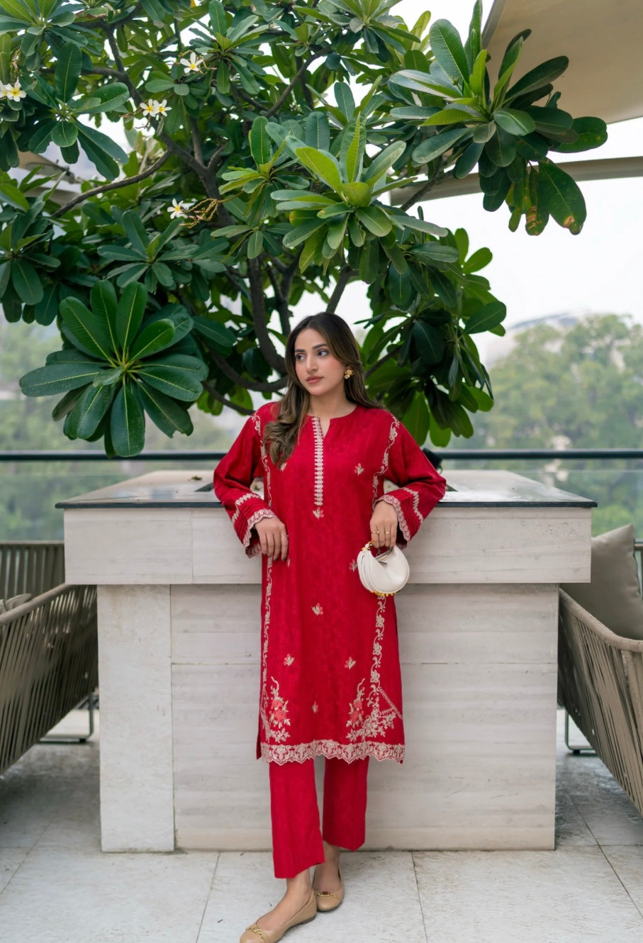 02 PIECE READY TO WEAR EMBROIDERED SHIRT & TROUSER