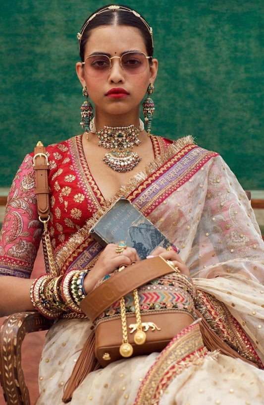 Sabyasachi inspired Maheswari saree