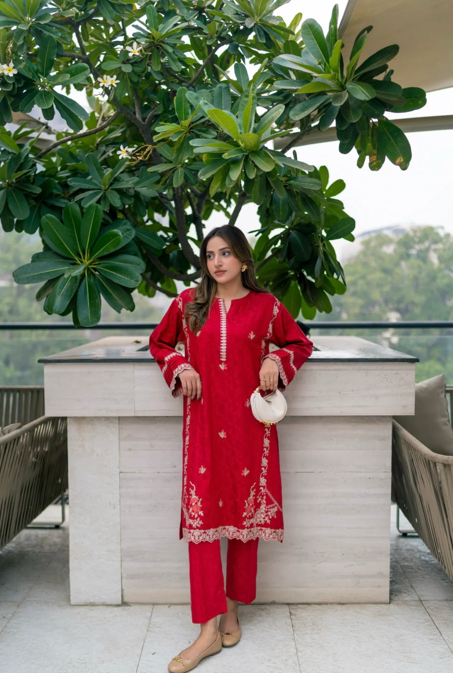 02 PIECE READY TO WEAR EMBROIDERED SHIRT & TROUSER