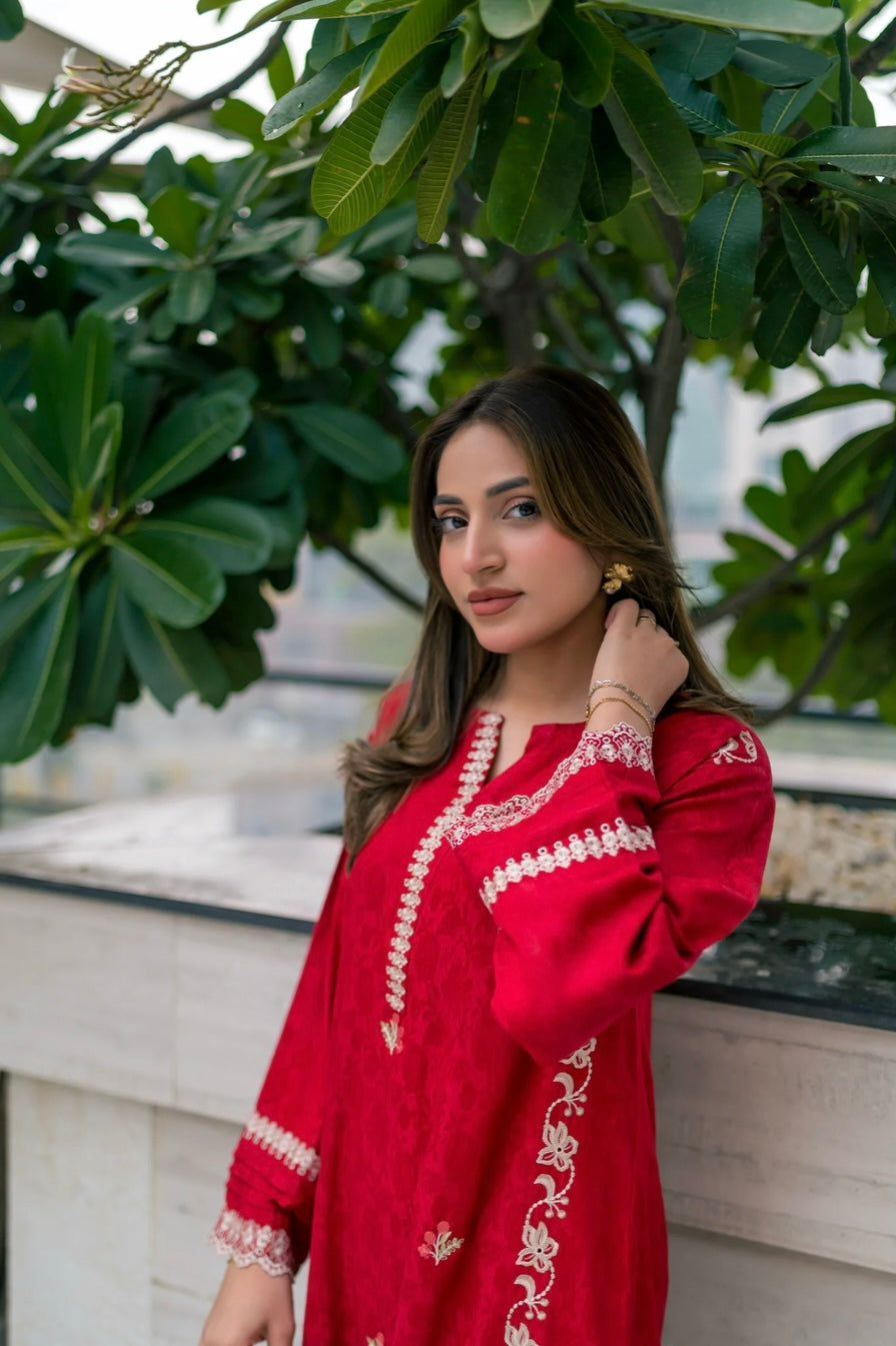 02 PIECE READY TO WEAR EMBROIDERED SHIRT & TROUSER