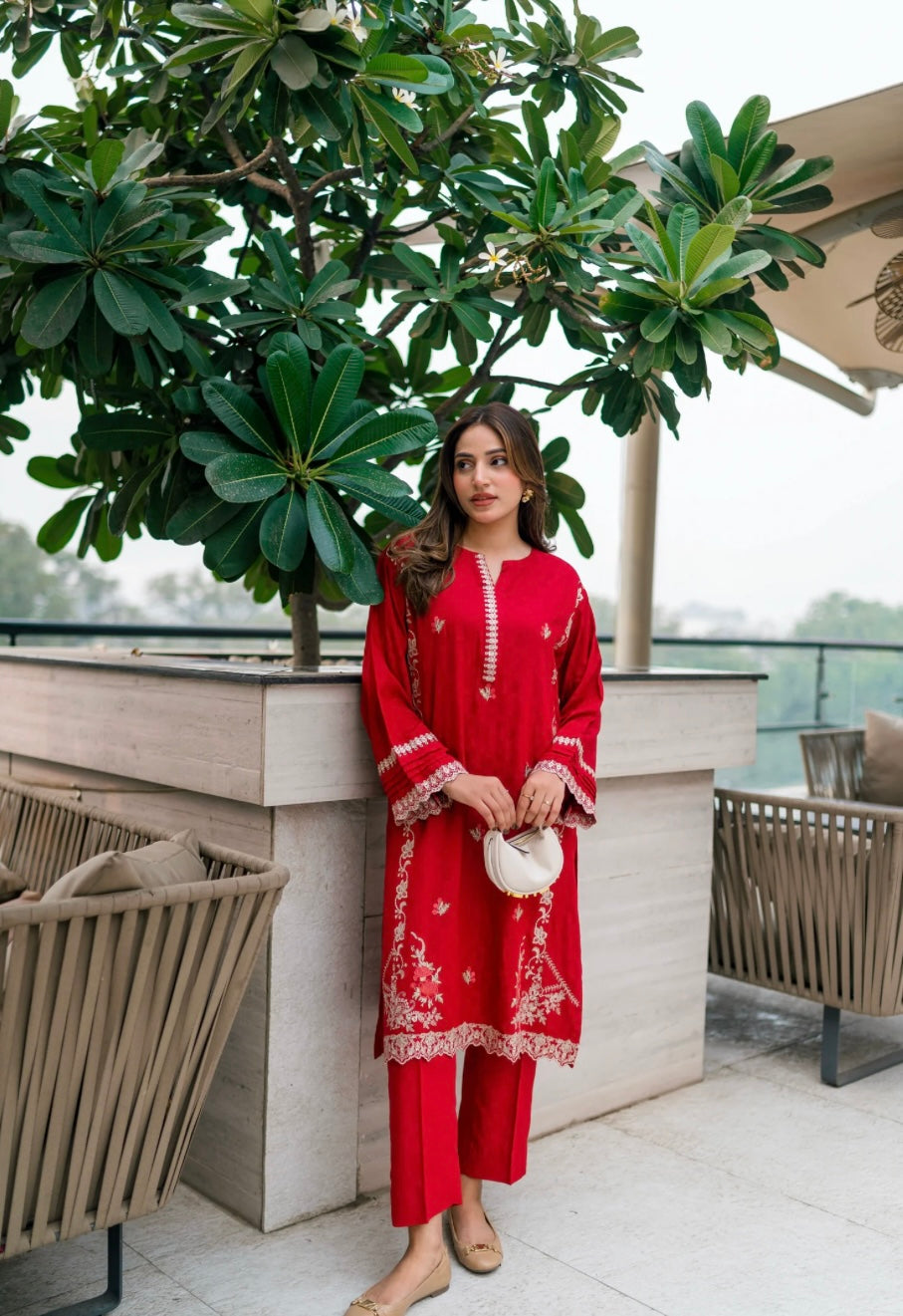 02 PIECE READY TO WEAR EMBROIDERED SHIRT & TROUSER