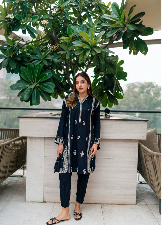 02 PIECE READY TO WEAR EMBROIDERED SHIRT & TROUSER