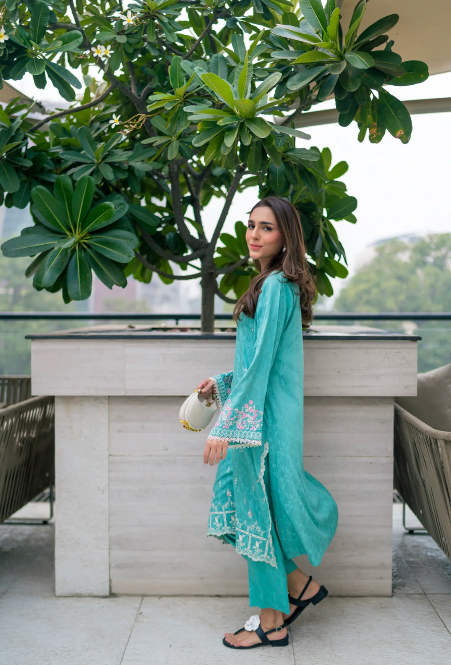 02 PIECE READY TO WEAR EMBROIDERED SHIRT & TROUSER