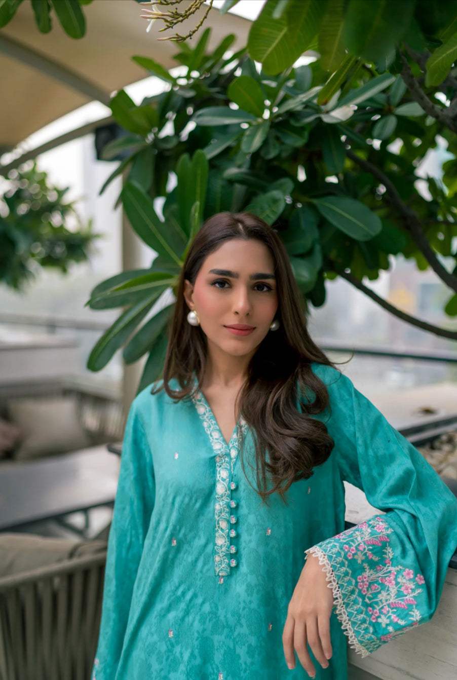 02 PIECE READY TO WEAR EMBROIDERED SHIRT & TROUSER